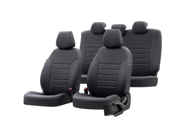 Housse de siège Citroen C5 2008-2017 en cuir et tissu