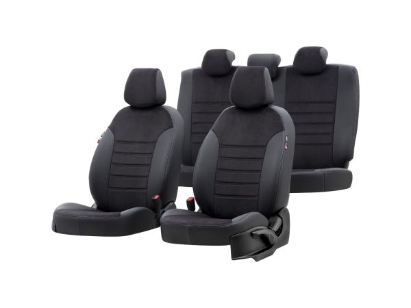 Housse de siège Fiat 500 L 2014-2018 en cuir et tissu